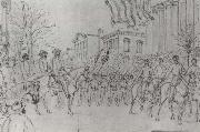 William Waud Sherman Reviewing His Army on Bay Street,Savannah,January France oil painting artist